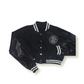 Women's Pink Varsity Baseball Crop Top Bomber