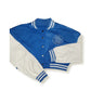 Women's Orange Varsity Baseball Crop Top Bomber