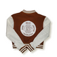 Women's Green & Black Varsity Baseball Crop Top Bomber