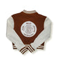 Women's Brown Varsity Baseball Cop Top Bomber