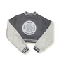 Women's Pink Varsity Baseball Crop Top Bomber