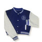 Women's Pink Varsity Baseball Crop Top Bomber