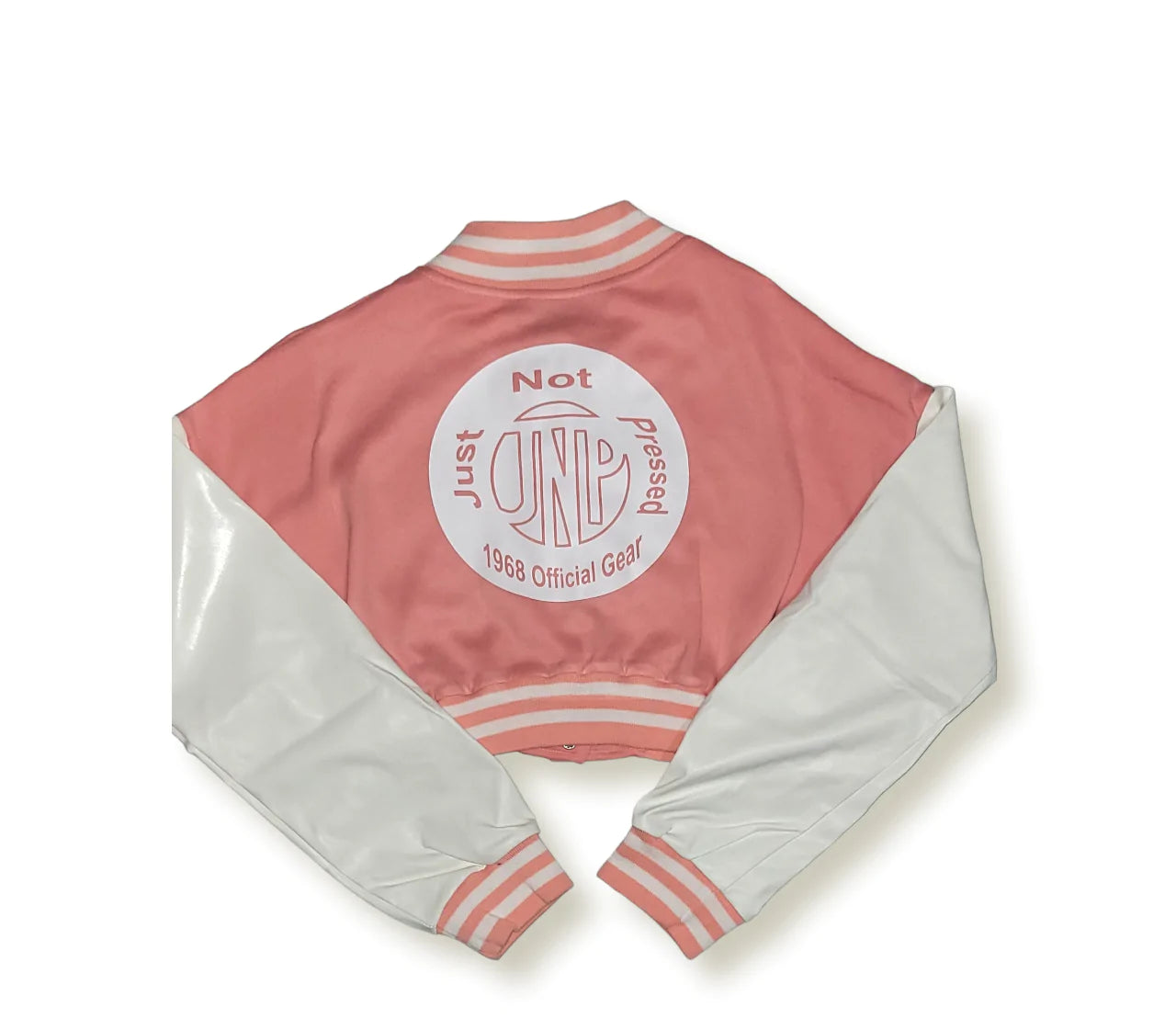 Women's Orange Varsity Baseball Crop Top Bomber