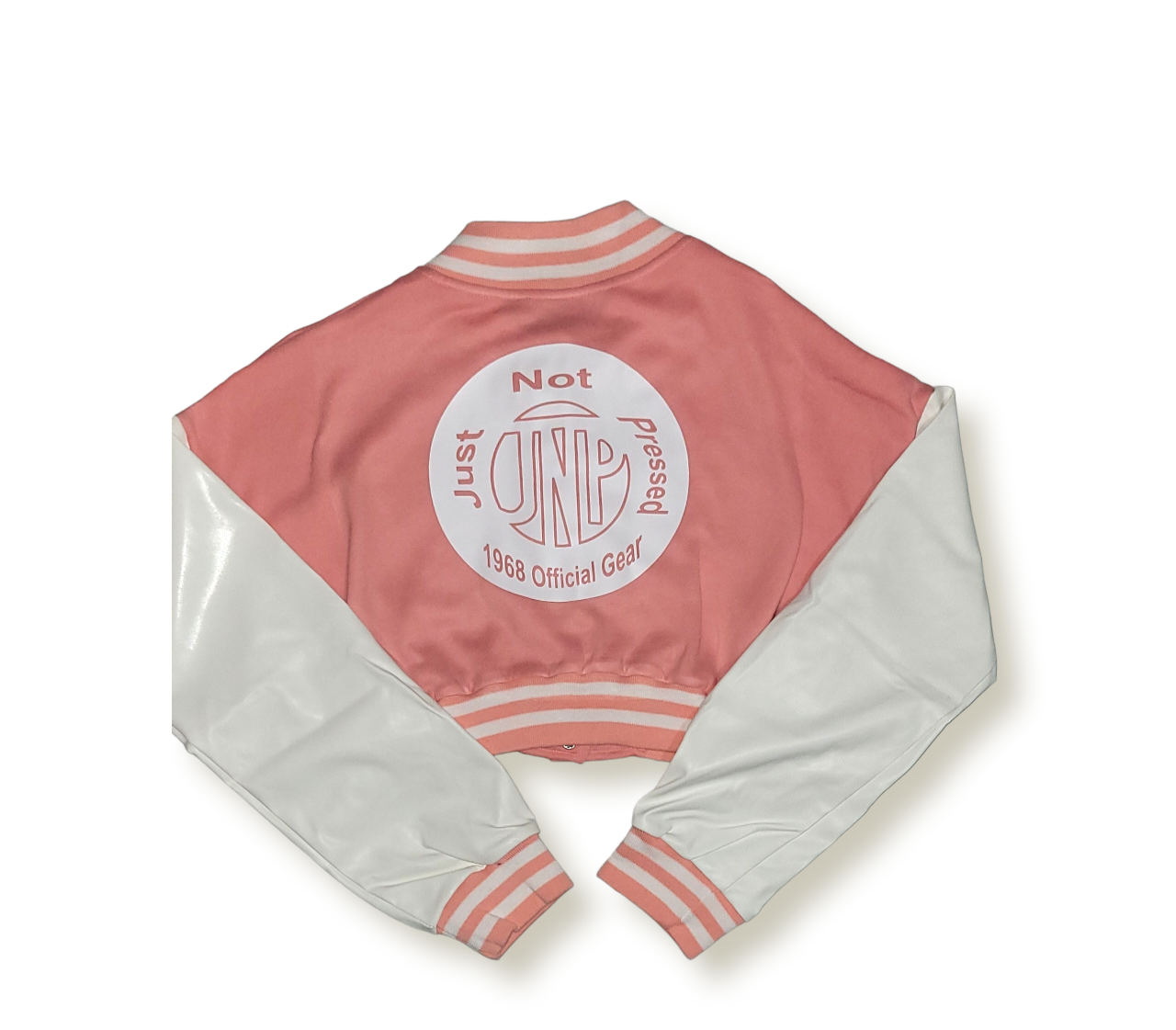 Women's Red Varsity Baseball Crop Top Bomber