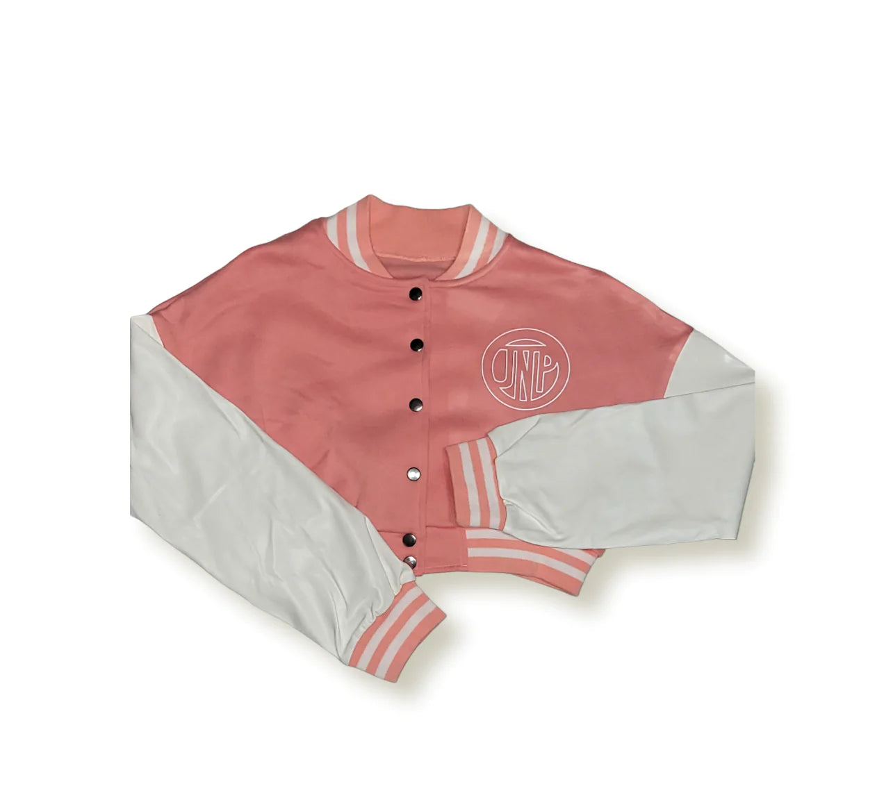 Women's Orange Varsity Baseball Crop Top Bomber