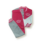 Women's Purple & Yellow Varsity Baseball Crop Top Bomber Jacket Set