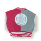 Women's Purple & Yellow Varsity Baseball Crop Top Bomber Jacket Set