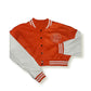 Women's Navy Blue Varsity Baseball Crop Top Bomber