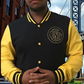 Dark Orange Varsity Baseball Bomber Jacket